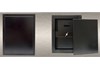 Gasdichte Russtüre aus Stahlblech verzinkt, schwarz 180/240/50 mm
